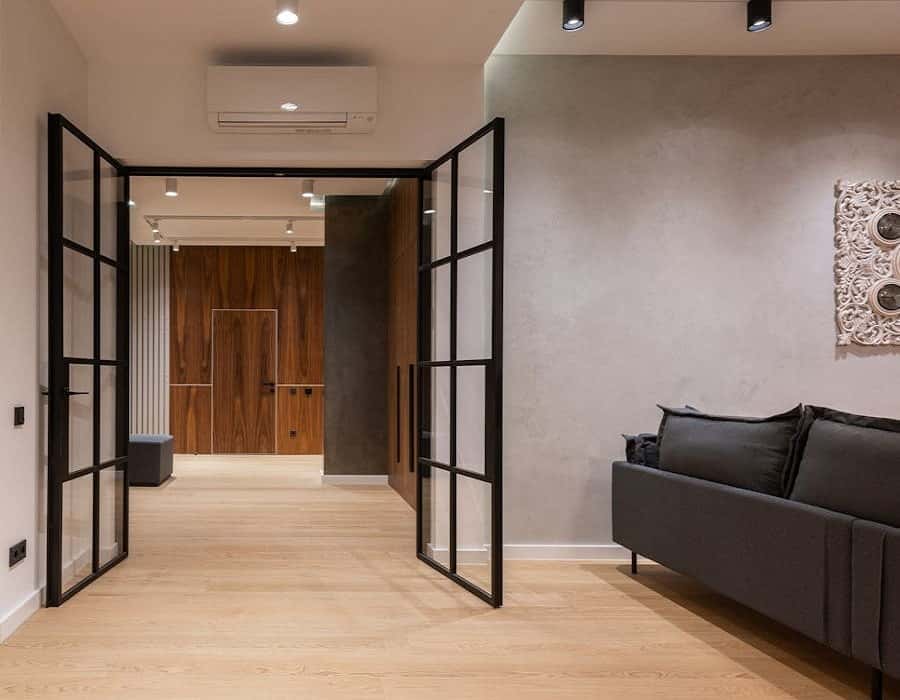 Luxurious Large Format Floor Tiles in Modern Living Room